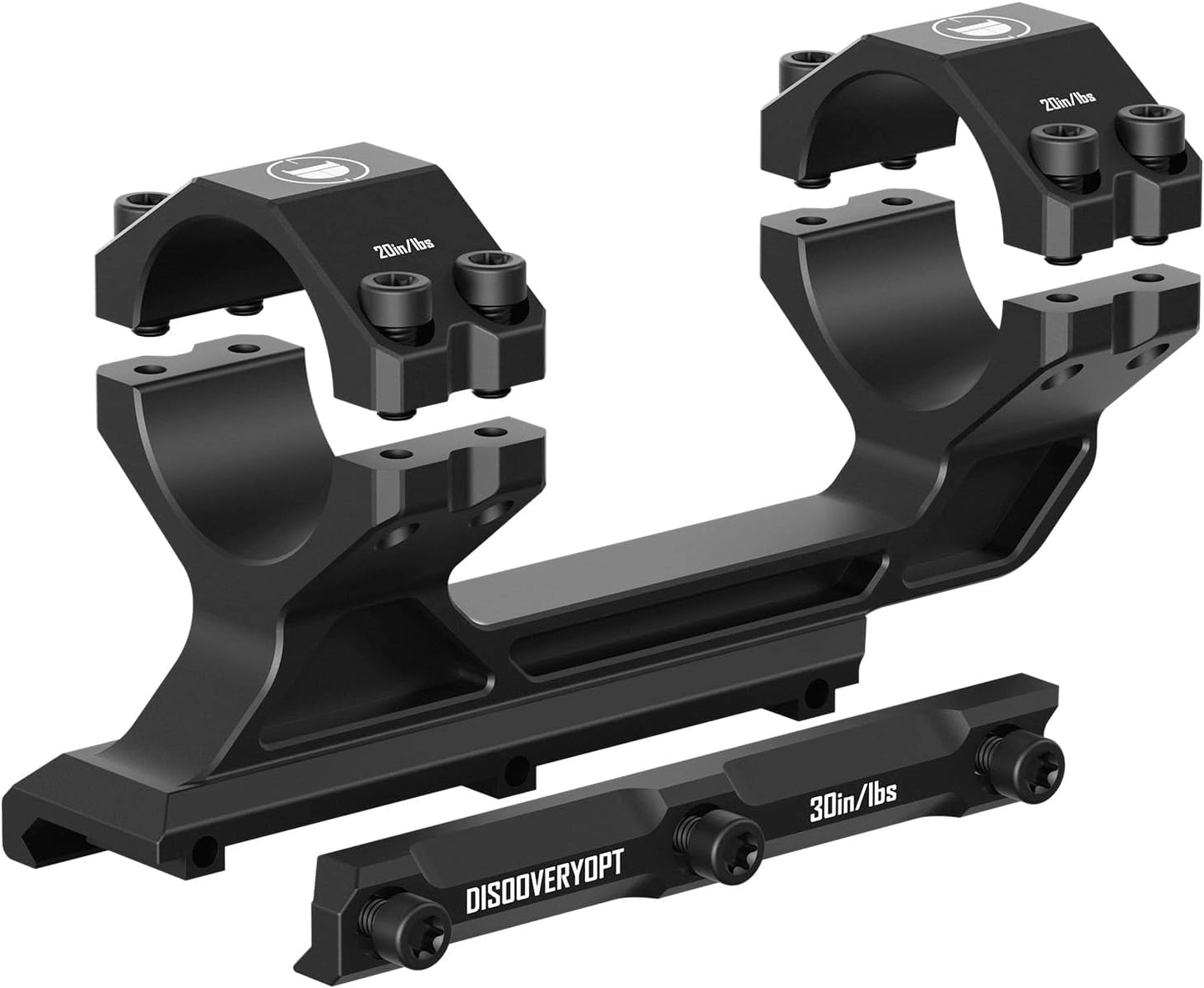 DISCOVERYOPT Cantilever Scope Mounts  | One-Piece 20 MOA 34mm or 30mm Tube for Picatinny Rail
