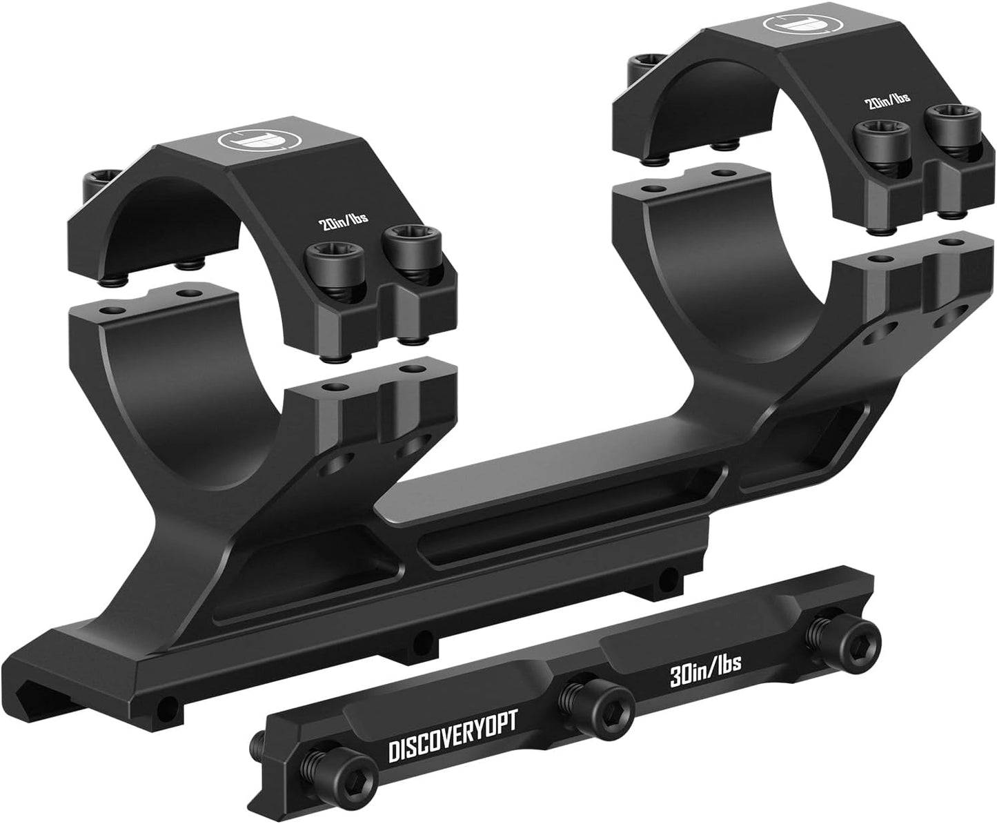DISCOVERYOPT Cantilever Scope Mounts  | One-Piece 20 MOA 34mm or 30mm Tube for Picatinny Rail