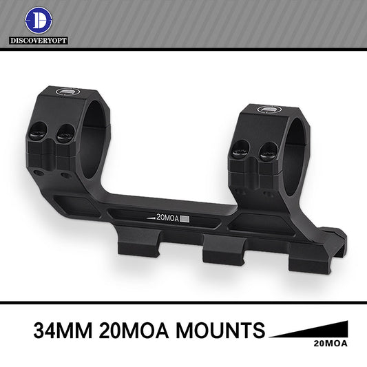 One-piece 20MOA Mounts 34mm tube - DiscoveryOpt Rifle Scopes-UK - Optics Scope