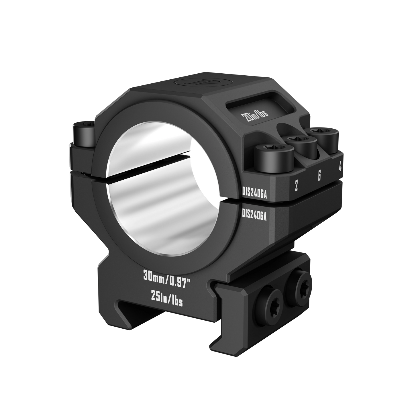 DISCOVERYOPT 6061 Aluminum Heavy-Duty Scope Mount – Fits 25.4mm & 30mm Tubes | 0.97"/1.26" Height | Picatinny Rail Compatible