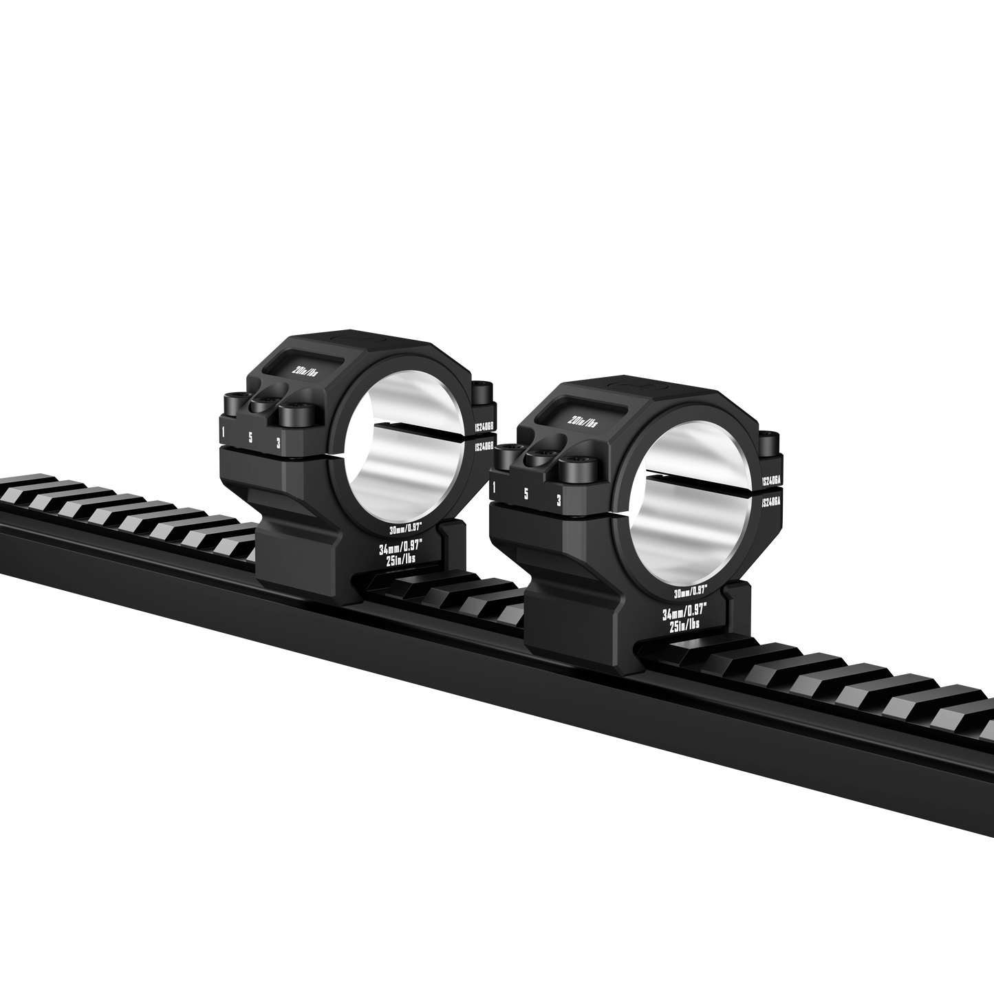 DISCOVERYOPT 6061 Aluminum Heavy-Duty Scope Mount – Fits 30mm & 34mm Tubes | 0.97"/1.26" Height | Picatinny Rail Compatible