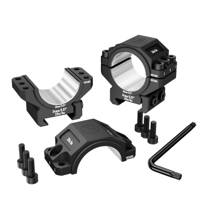 DISCOVERYOPT 6061 Aluminum Heavy-Duty Scope Mount – Fits 30mm & 34mm Tubes | 0.97"/1.26" Height | Picatinny Rail Compatible