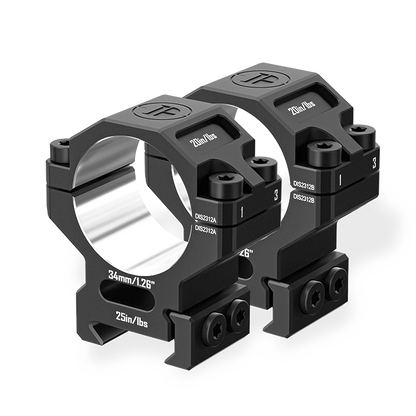 DISCOVERYOPT 7075 Aluminum Scope Rings – 25.4mm/30mm/34mm Tube | Fits 0.97"/1.26"/1.45" Scope Mount for Picatinny Rail