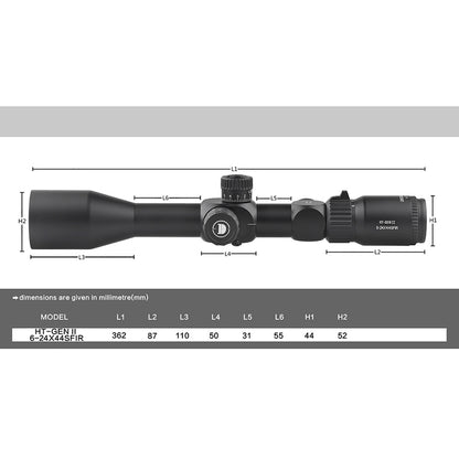 DISCOVERYOPT HT GEN II 6-24X44SFIR FFP-MOA Diameter:30MM Optics Scopes
