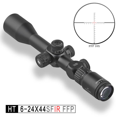 Luneta de óptica compacta DISCOVERYOPT HT 6-24X40SF FFP-MOA Diâmetro: 30 mm 