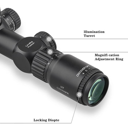Luneta de óptica compacta DISCOVERYOPT HT 6-24X40SF FFP-MOA Diâmetro: 30 mm 