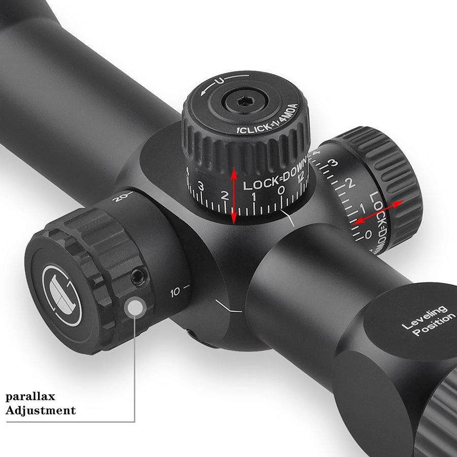 Luneta de óptica compacta DISCOVERYOPT HT 6-24X40SF FFP-MOA Diâmetro: 30 mm 