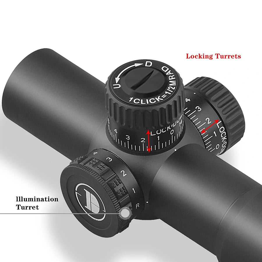 Luneta DISCOVERYOPT HT 6X24AOE-SFP-MOA Diâmetro: 30 mm com óptica curta