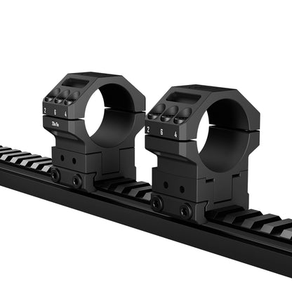 DISCOVERYOPT Heavy Duty Angle-Adjustable 30/60/90 MOA Scope Rings – Fits 30 or 34mm Tube | 1.35" Height | Picatinny Rail Compatible