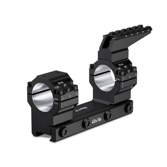 DISCOVERYOPT 0 MOA Heavy Duty Cantilever Scope Mount, Picatinny One-Piece Base with Integrated Top Rail - Fits 30mm/34mm Tubes, 1.18"/1.5" Center Height