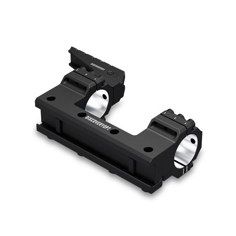 DISCOVERYOPT 0 MOA Heavy Duty Cantilever Scope Mount, Picatinny One-Piece Base with Integrated Top Rail - Fits 30mm/34mm Tubes, 1.18"/1.5" Center Height