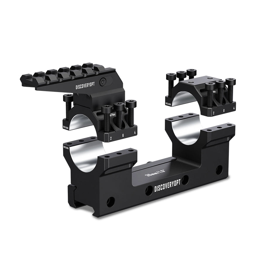 DISCOVERYOPT 0 MOA Heavy Duty Cantilever Scope Mount, Picatinny One-Piece Base with Integrated Top Rail - Fits 30mm/34mm Tubes, 1.18"/1.5" Center Height