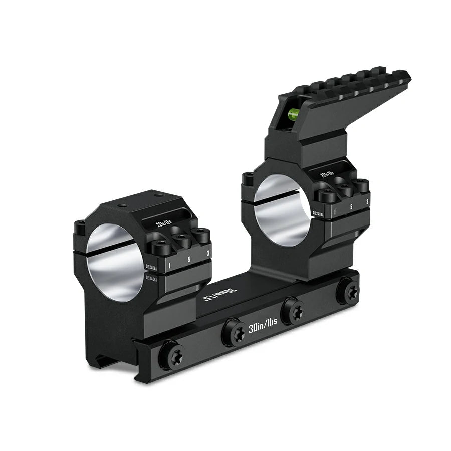 DISCOVERYOPT 0 MOA Heavy Duty Cantilever Scope Mount, Picatinny One-Piece Base with Integrated Top Rail - Fits 30mm/34mm Tubes, 1.18"/1.5" Center Height