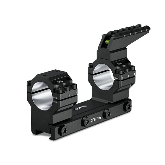 DISCOVERYOPT 0 MOA Heavy Duty Cantilever Scope Mount, Picatinny One-Piece Base with Integrated Top Rail - Fits 30mm/34mm Tubes, 1.18"/1.5" Center Height