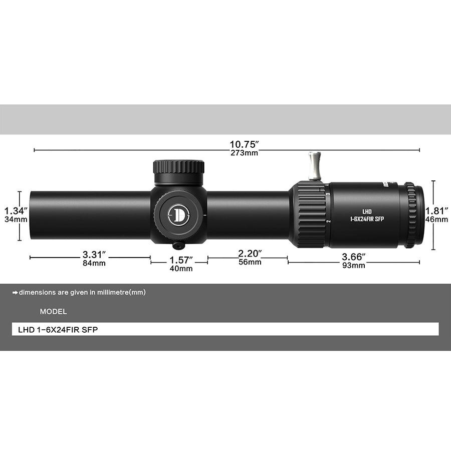 DISCOVERYOPT LHD 1-6X24SFIR SFP-MOA LPVO Diameter34MM Fiber Reticle Scopes
