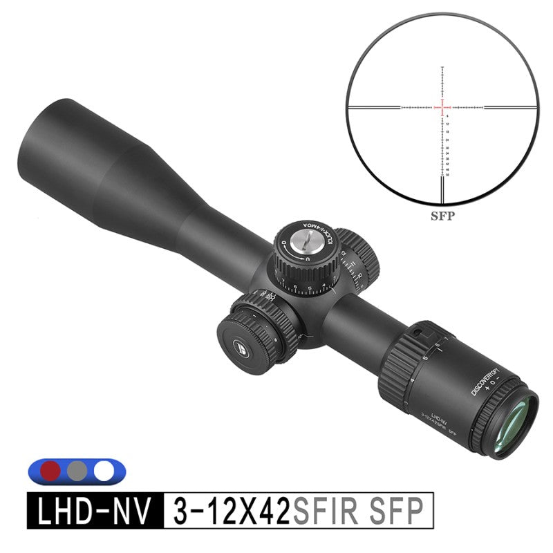 LHD-NV 3-12X42SFIR FFP Optics Scopes - DiscoveryOpt Rifle Scopes-UK - 