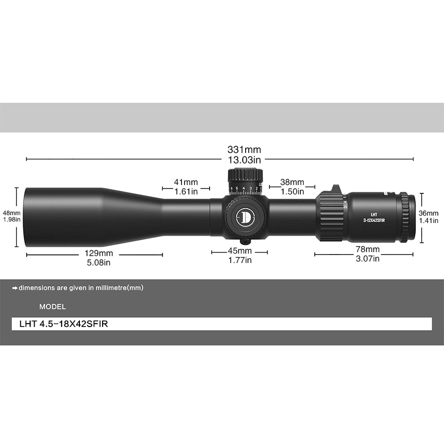 DISCOVERYOPT LHT 4.5-18X42SFIR FFP-MOA Diameter:30MM Optics Scopes