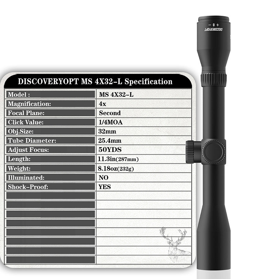 DISCOVERYOPT MS 4X32-MOA Diameter:25.4MM Optics Scopes