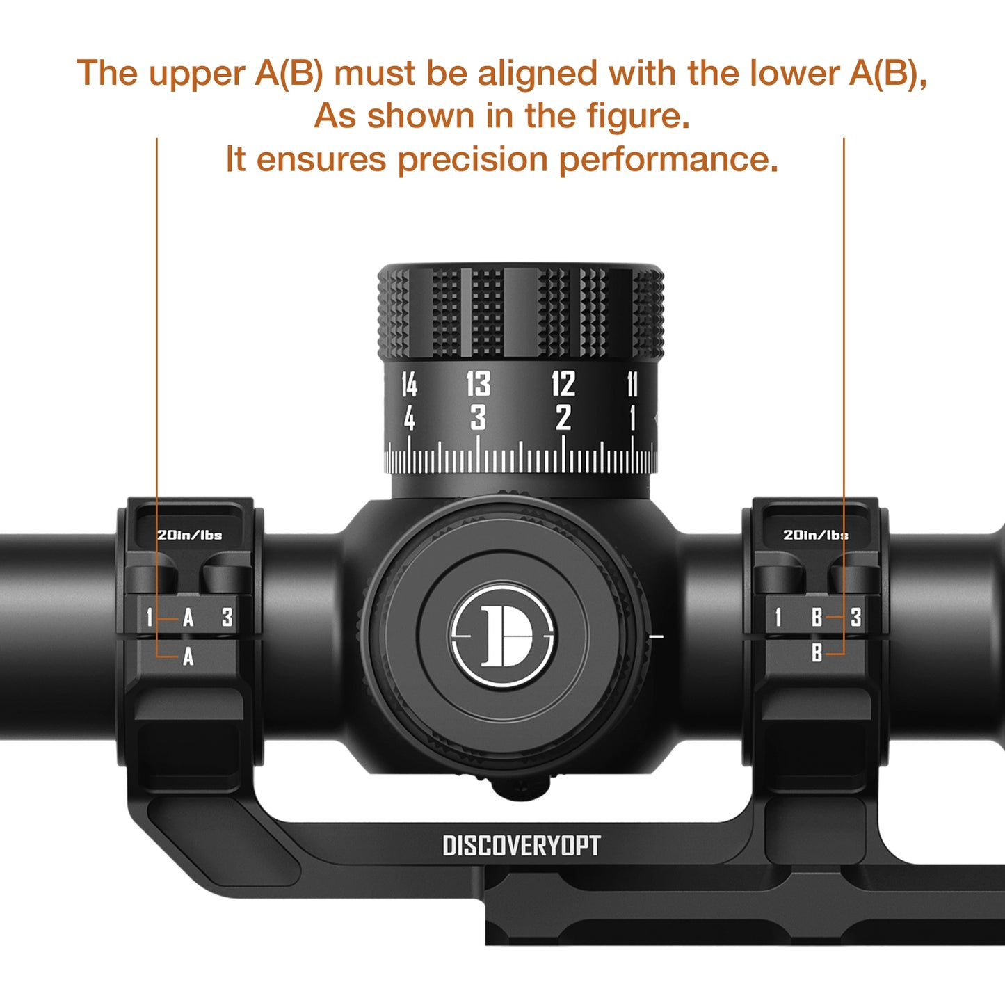Suportes de mira cantilever multicompatíveis DISCOVERYOPT | Tubo monobloco de 0 MOA de 30 mm/34 mm para trilho Picatinny