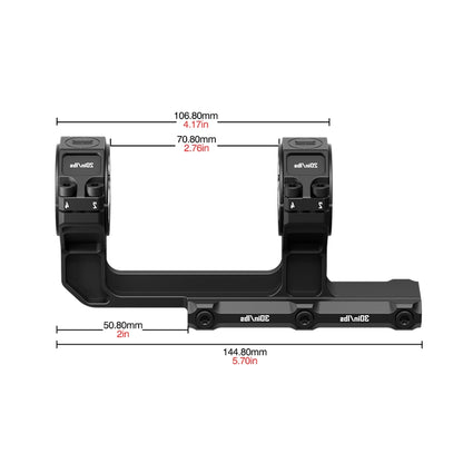Suportes de mira cantilever multicompatíveis DISCOVERYOPT | Tubo monobloco de 0 MOA de 30 mm/34 mm para trilho Picatinny