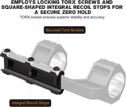 DISCOVERYOPT Heavy Duty Cantilever Scope Mount, 20 MOA, 34mm or 30mm, 1.5 inch