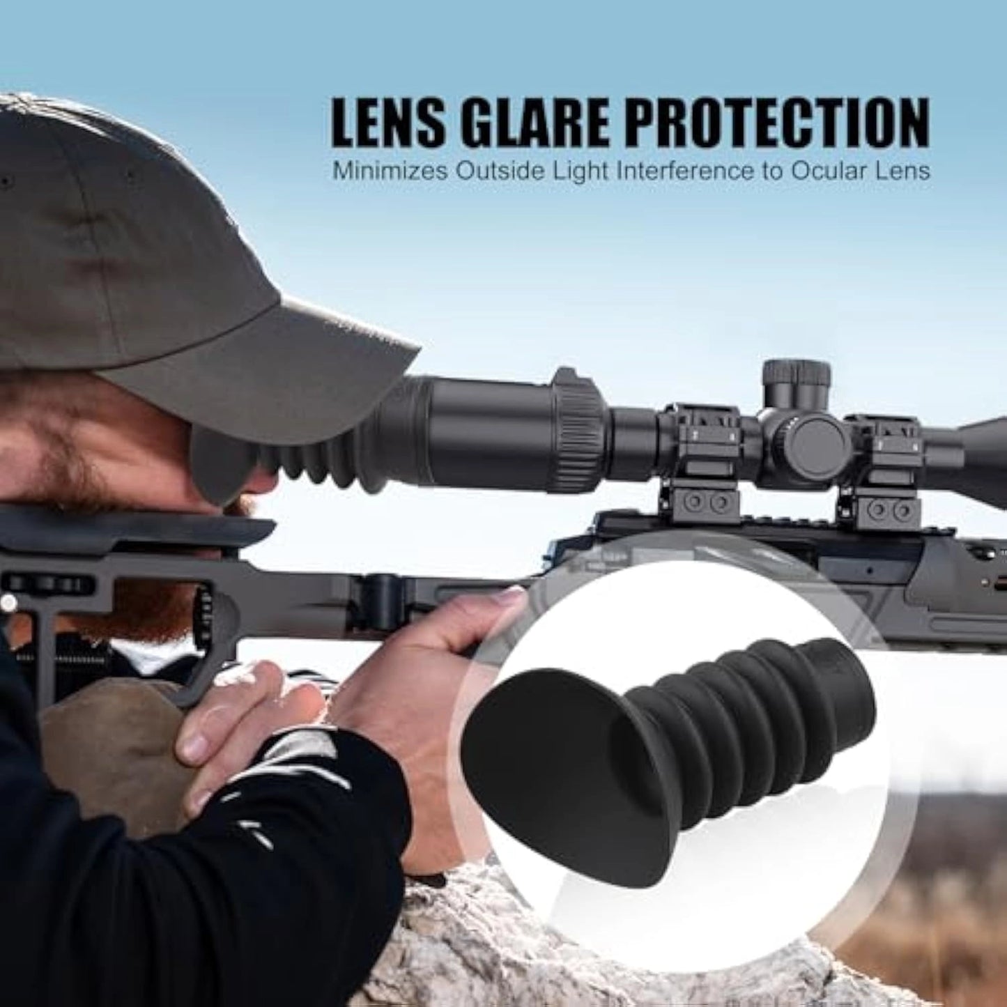 DISCOVERYOPT Rubber Eyecup | Ocular Lens Extender Cover Outer Diameter: 38-48 mm